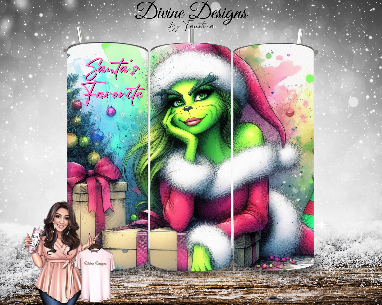 Christmas Female Grinch 20oz tumbler