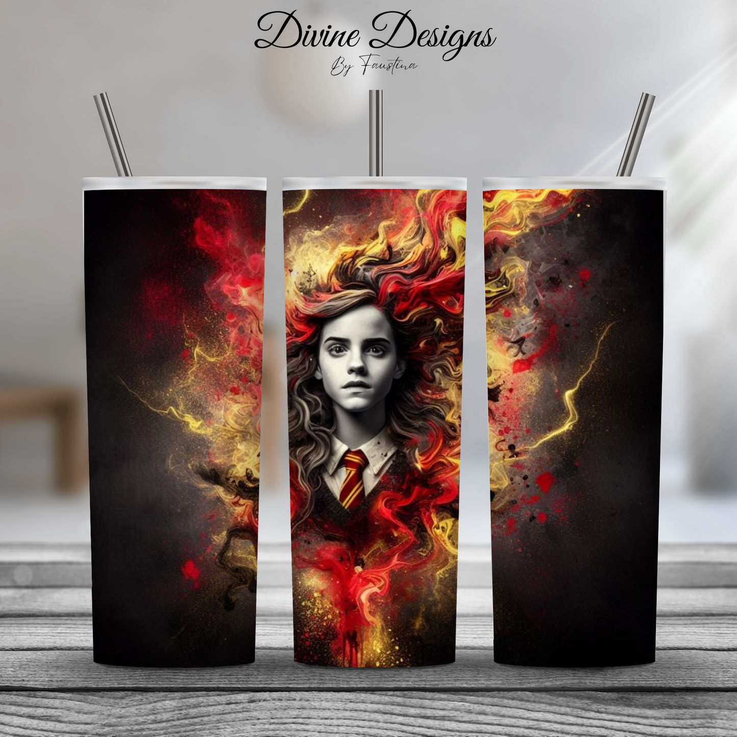 Harry Potter Hermione Tumbler 20oz with lid and straw
