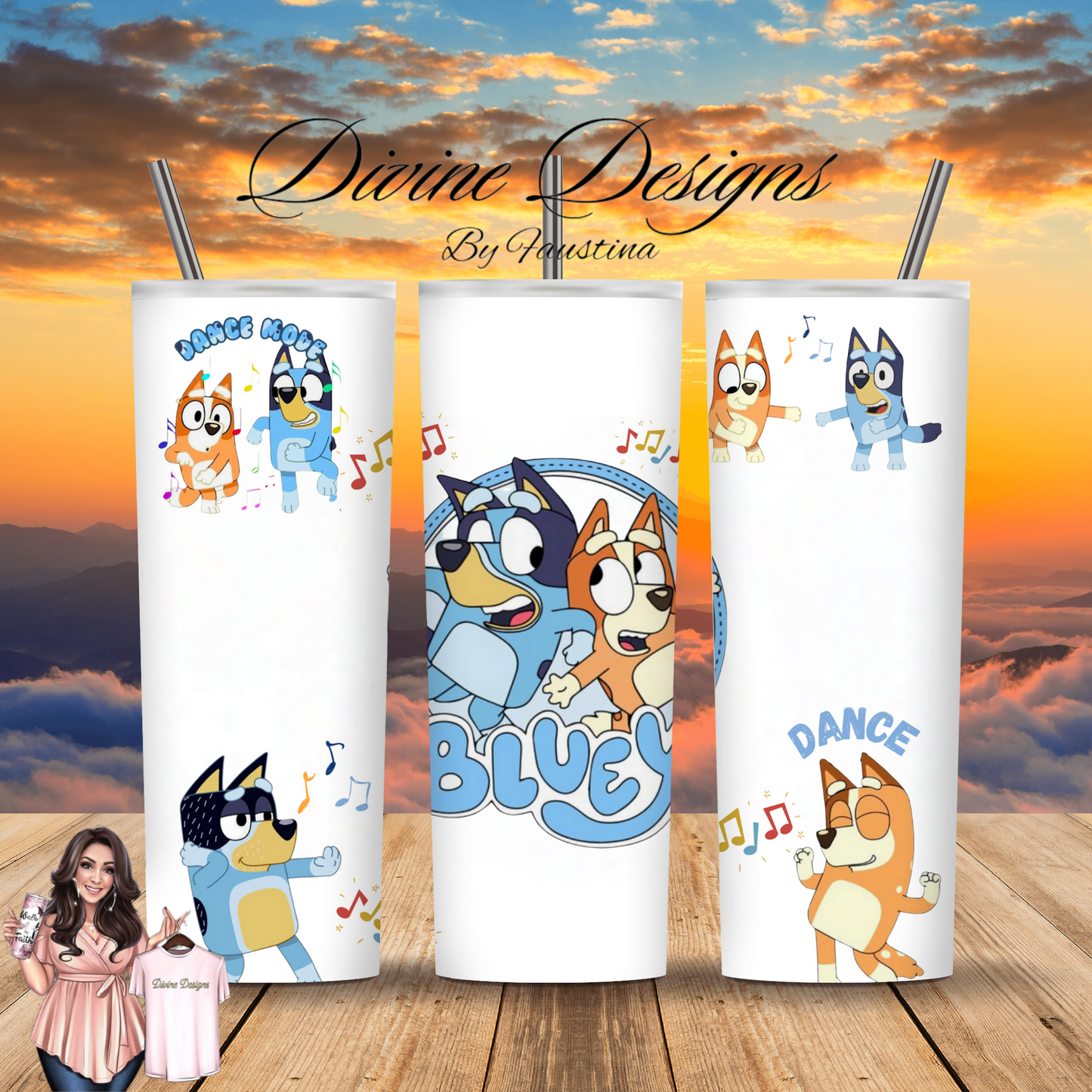 Bluey Dance 20oz Tumbler