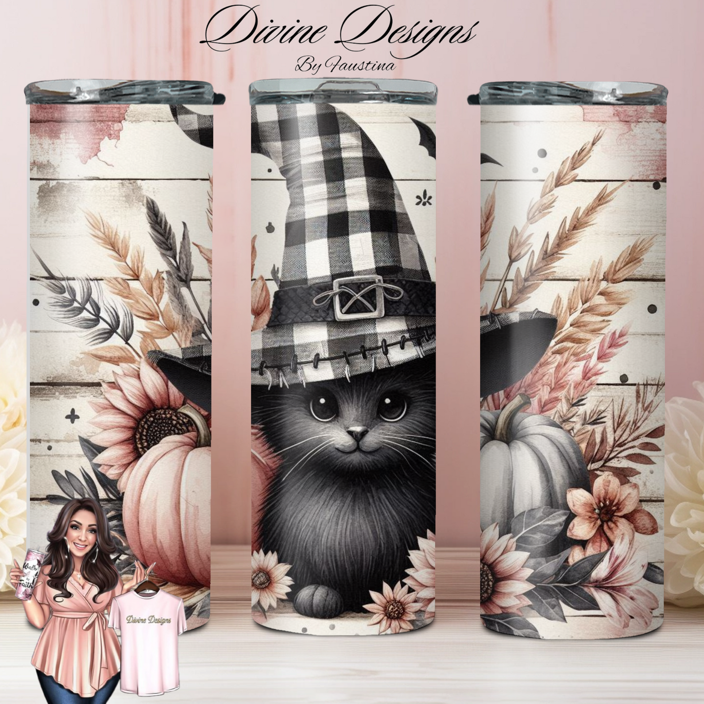 Fall Cat 20oz Tumbler