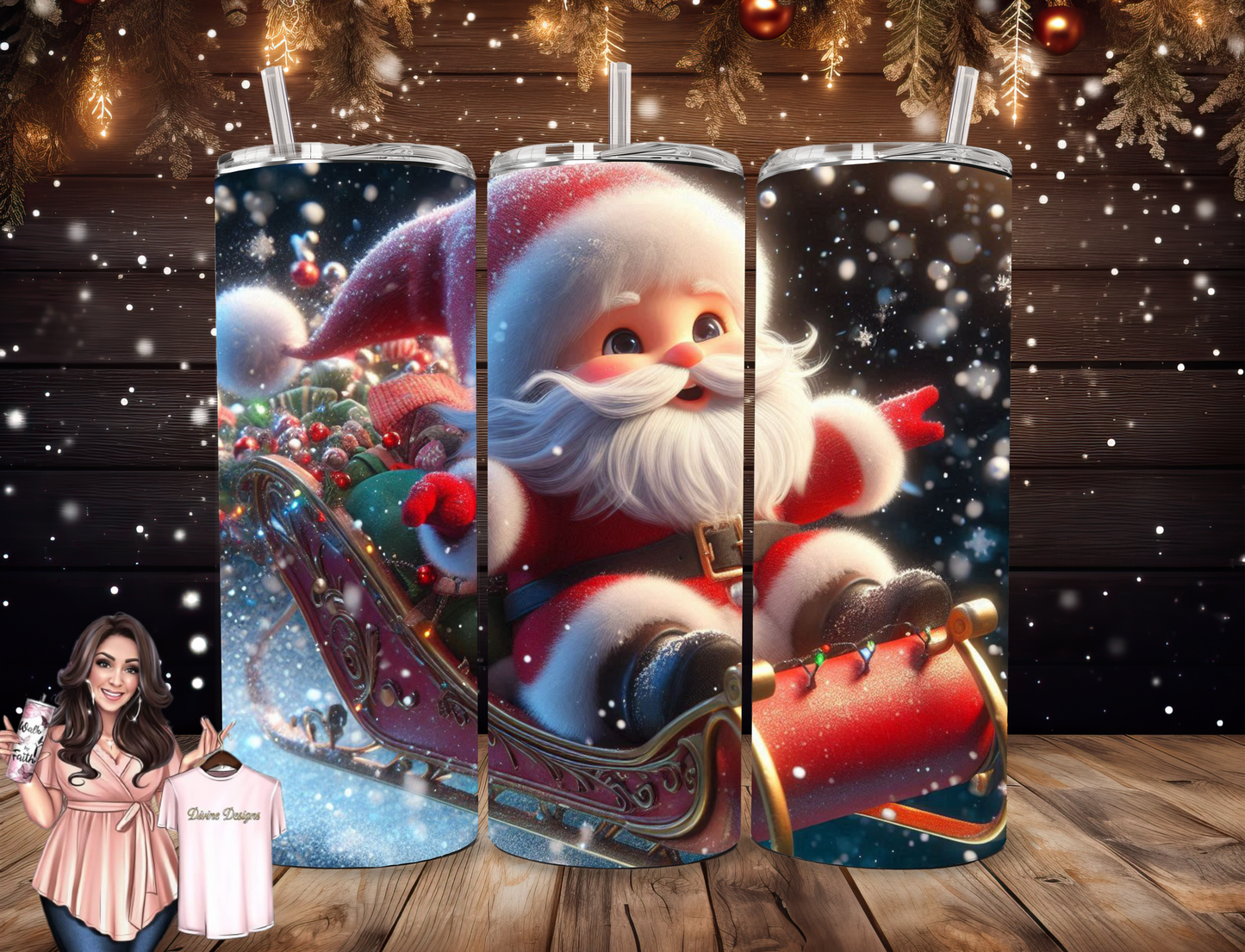 Santa's Sleigh 20oz Tumbler