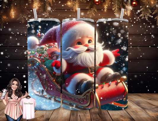 Santa's Sleigh 20oz Tumbler
