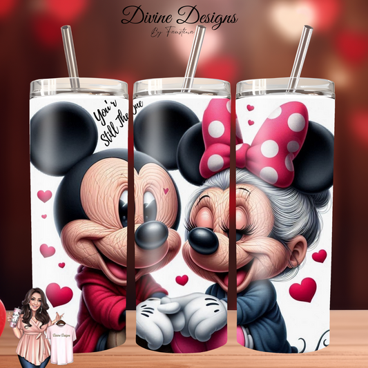 Valentines Day Tumbler 20oz with lid and straw