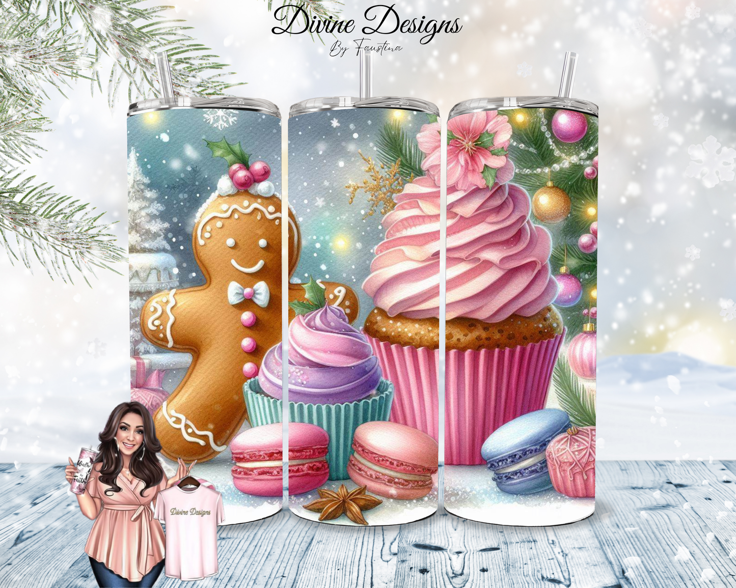 Christmas Gingerbread Man Tumbler 20oz