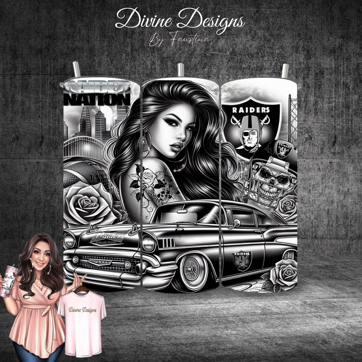 Raiders Lowrider 20oz Tumbler