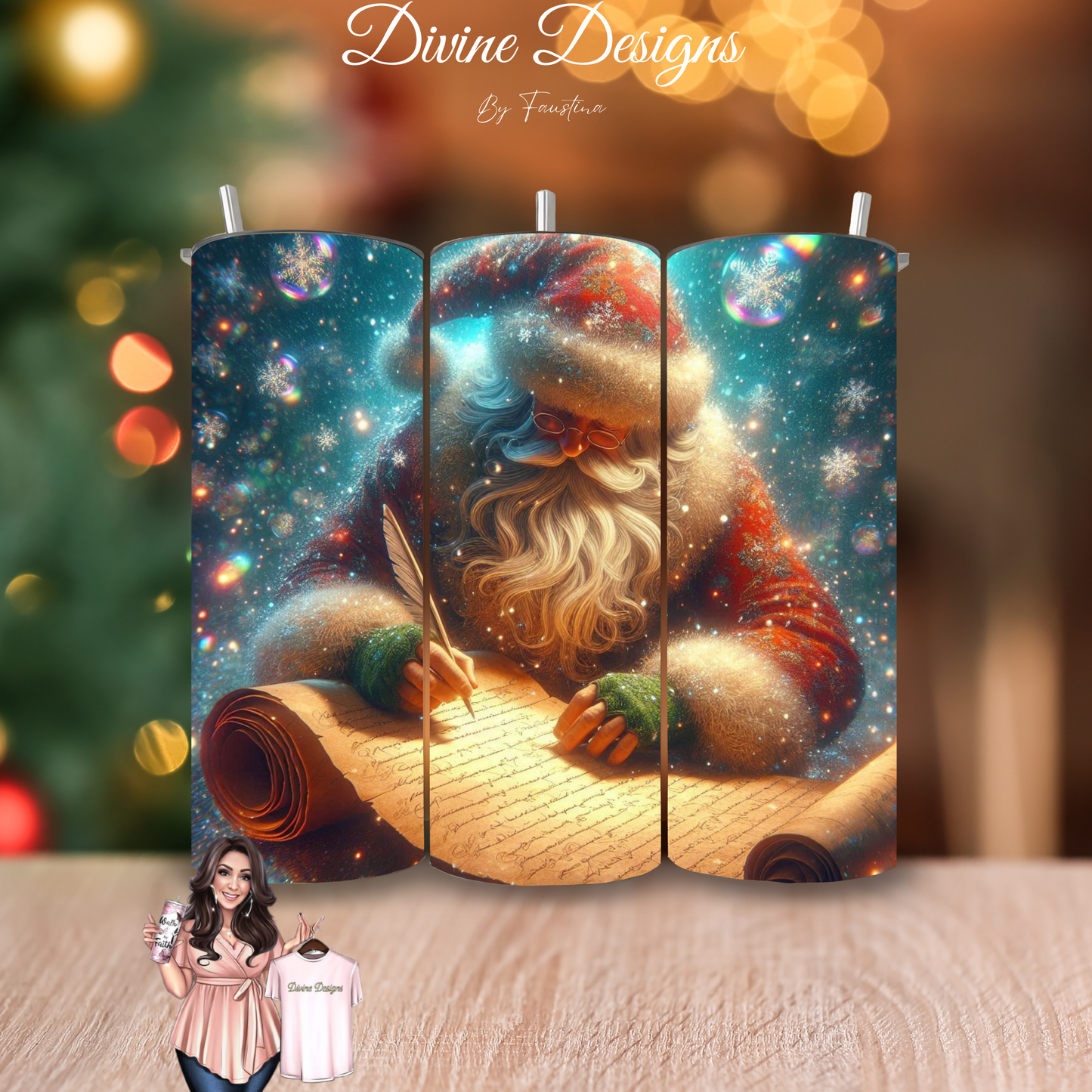 Santa's List Christmas 20oz tumbler