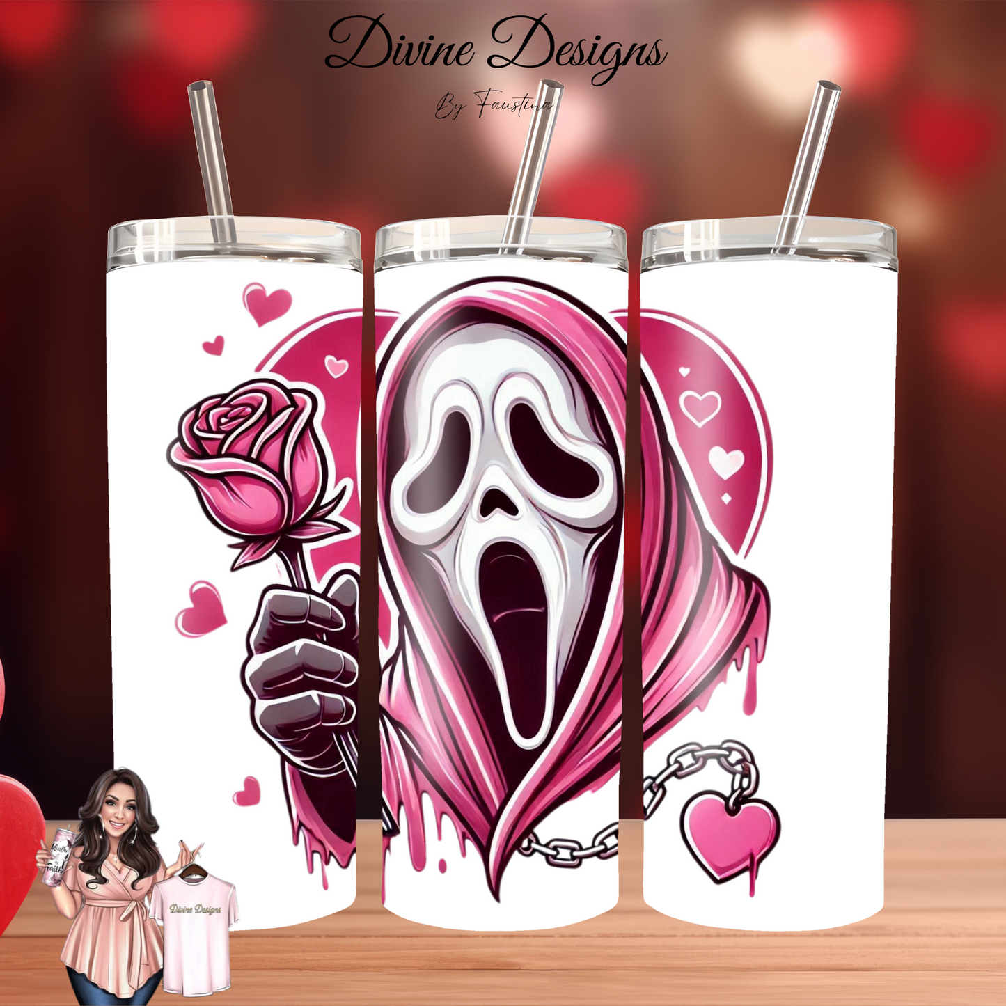 Valentines Day Movie Characters Horror 20oz Tumbler