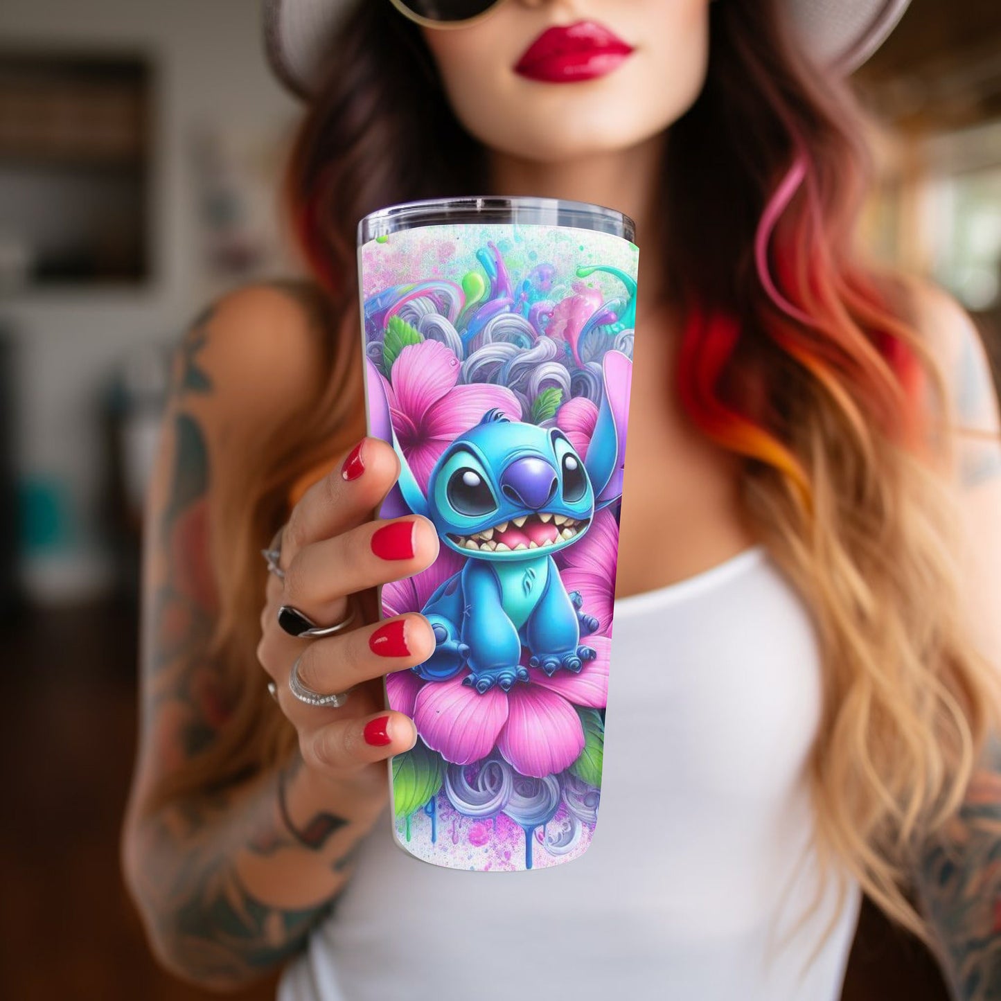Stitch cartoon character 20 oz Skinny Tumbler