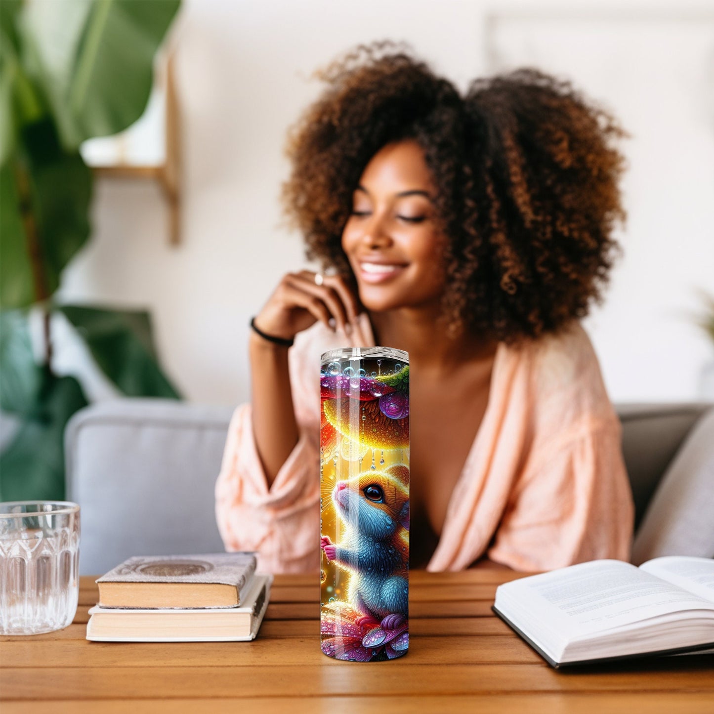 Mouse and Flower 20 oz Skinny Tumbler