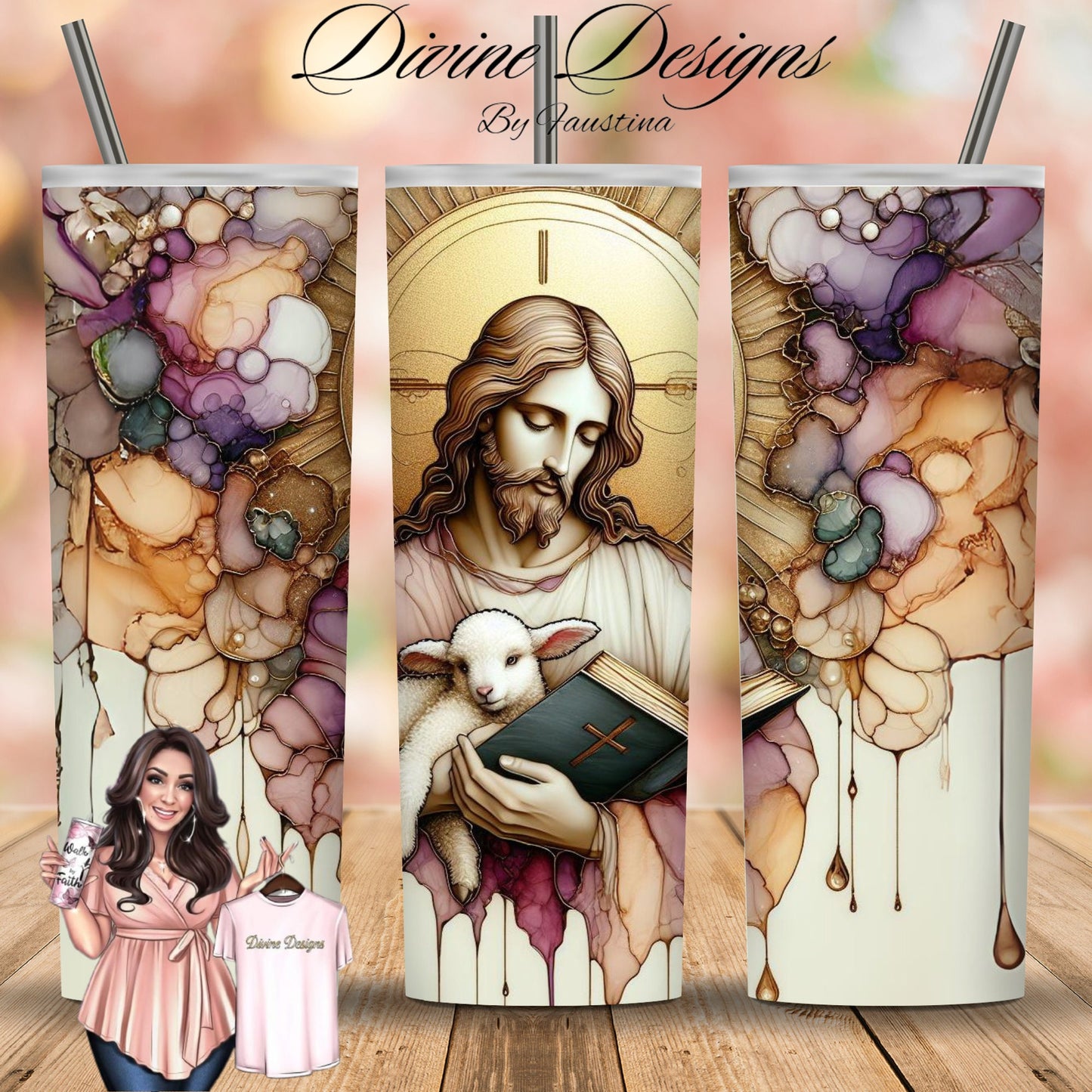 Jesus Lamb of God 20 oz Skinny Tumbler