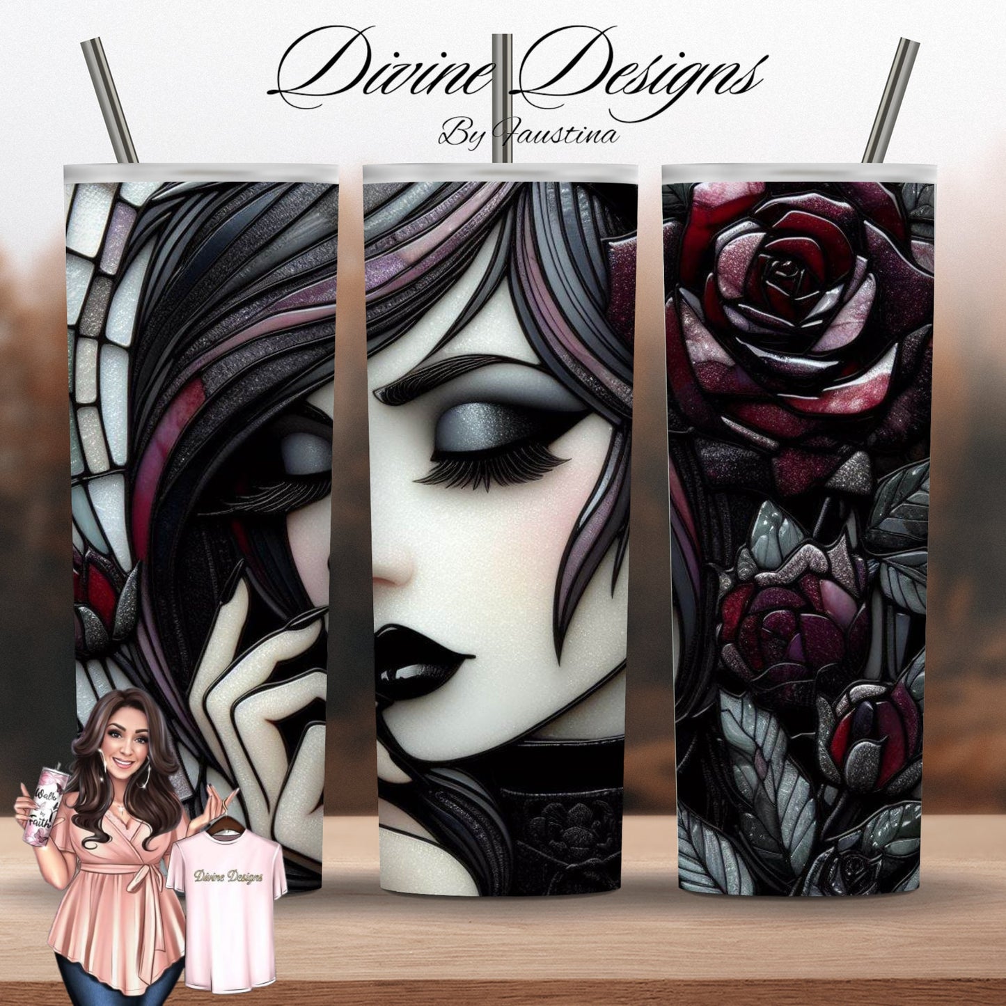Gothic Art 20 oz Skinny Tumbler