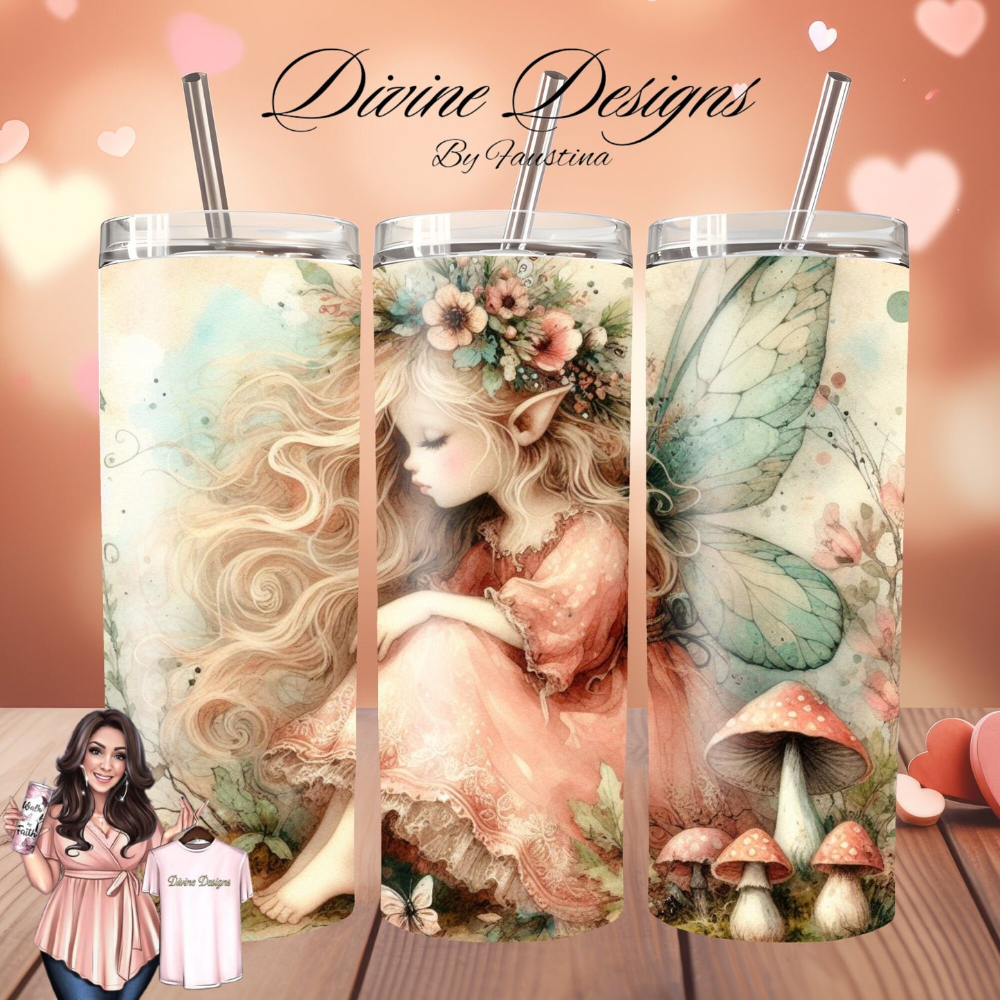 Fairy 20 oz Skinny Tumbler