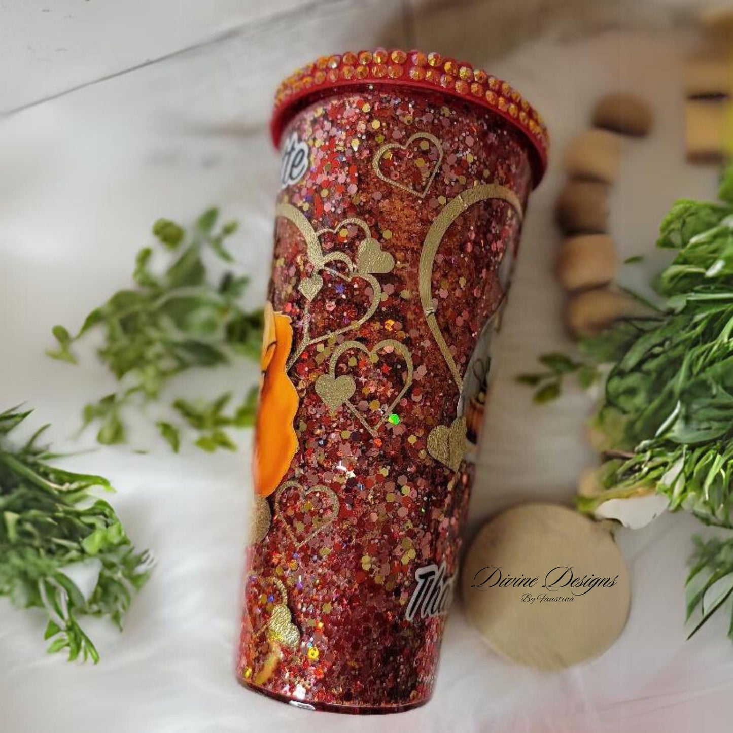 Lady and the Tramp Snow Globe Acrylic Tumbler 24oz