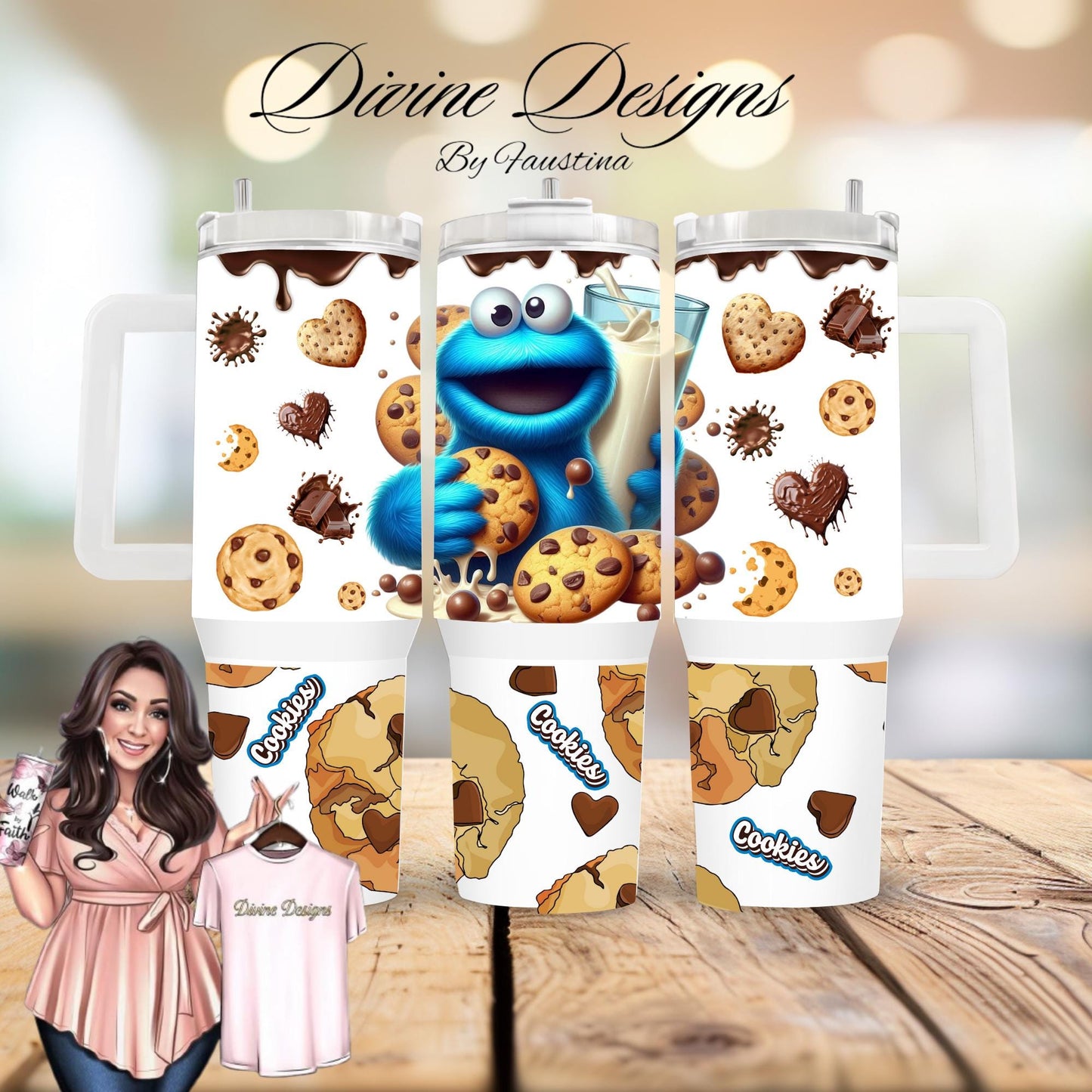 Cookie Monster 40oz Tumbler
