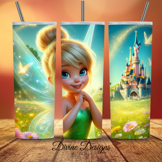 Iconic fairy 20oz tumbler with lid and straw