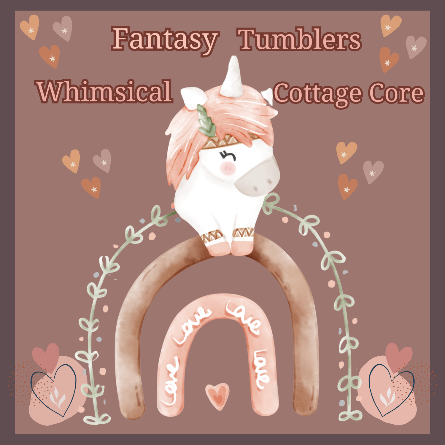 FANTASY / COTTAGE CORE /WHIMSICAL TUMBLERS