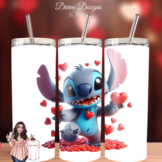 Stitch Valentines 20oz Tumbler