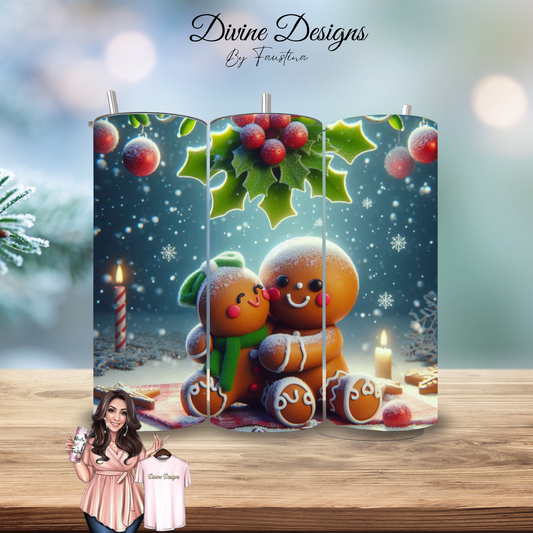 Gingerbread Couple 20oz Tumbler