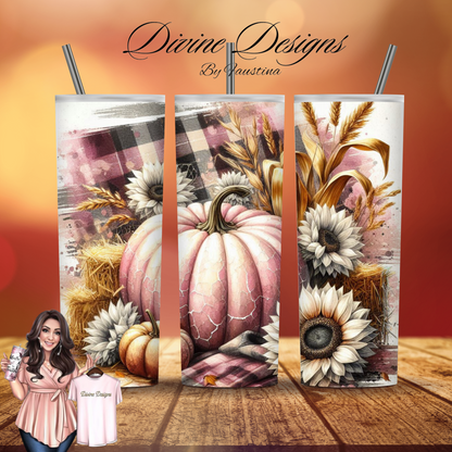 Farmhouse Fall Pumpkin Tumbler 20oz