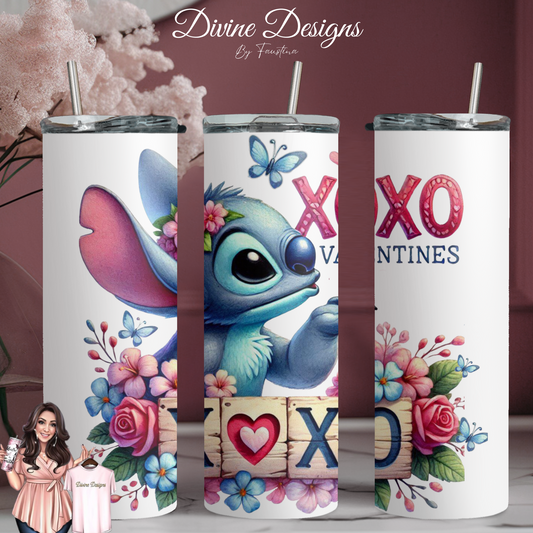 Valentines Day Stitch  20oz Character Tumbler