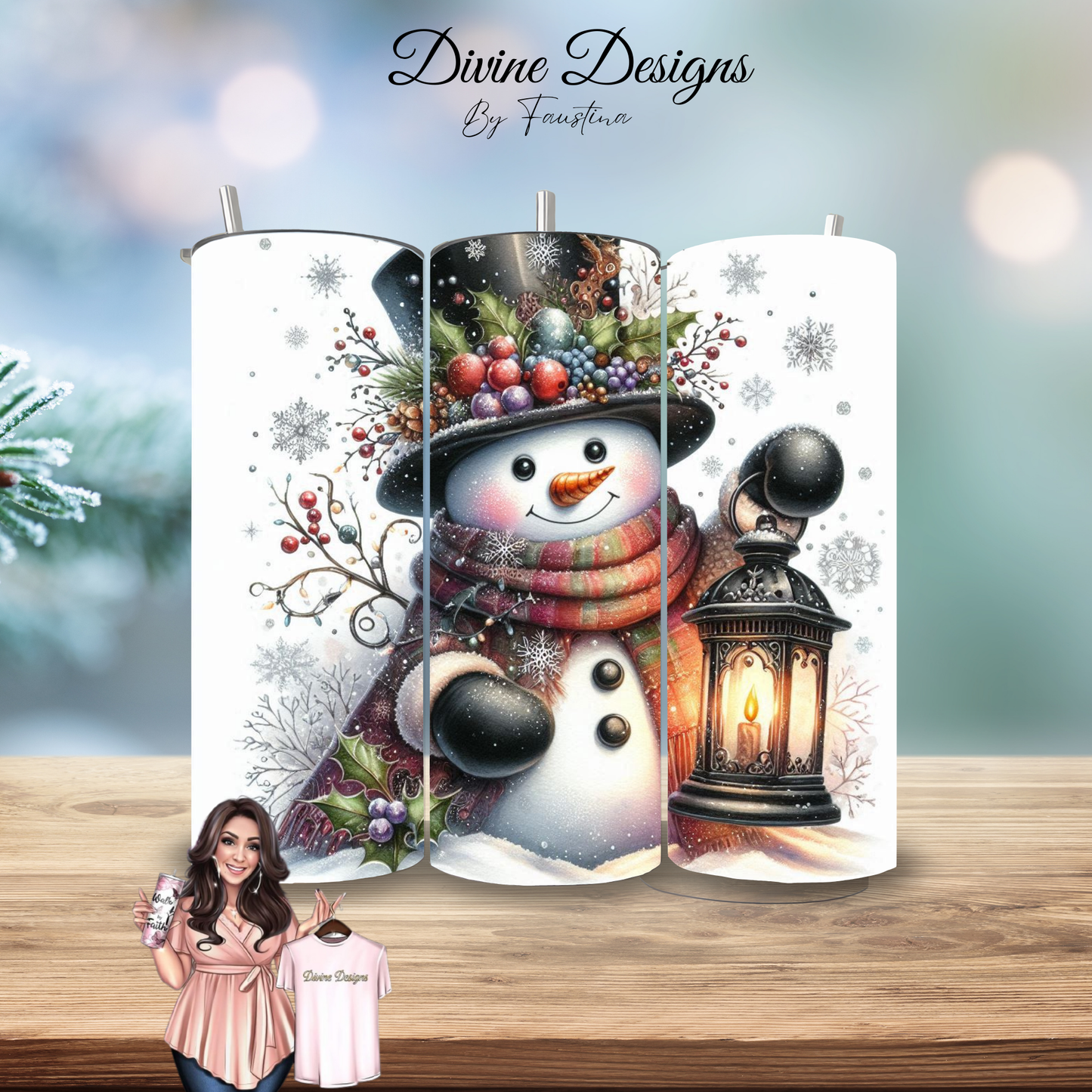 Snowman Tumbler 20oz