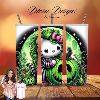 Kitty Beetlejuice Tumbler 20 oz