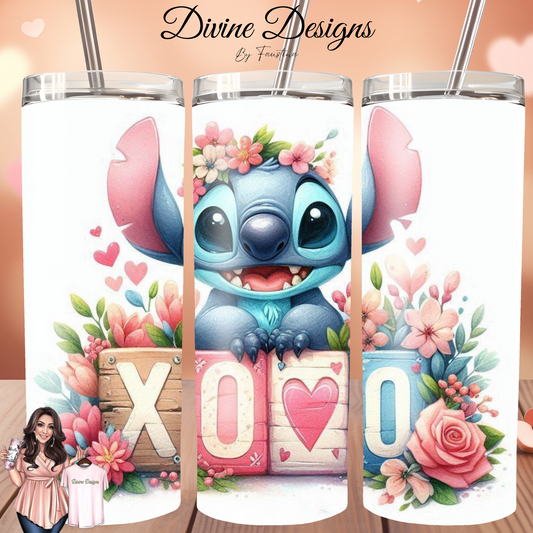 Valentines Day Stitch Tumbler 20oz