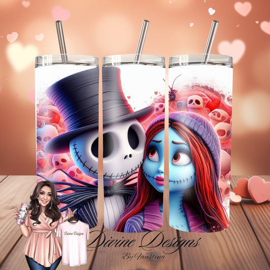 Jack and Sally Nightmare Before Christmas 20oz Tumbler