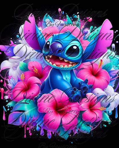 Stitch Cartoon Tumbler wrap 20 oz Skinny Tumbler