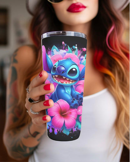 Stitch Cartoon Tumbler wrap 20 oz Skinny Tumbler