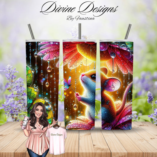 Mouse and Flower 20 oz Skinny Tumbler