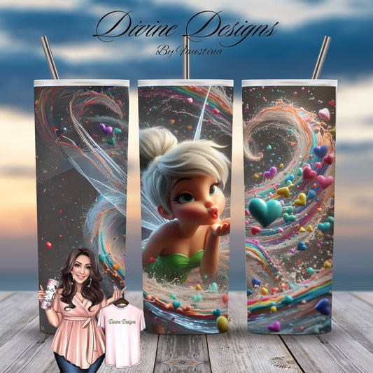 Tinkerbell Fairy Character tumbler 20 oz Skinny Tumbler