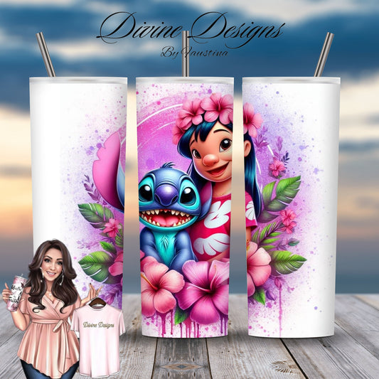 Stitch Character 20 oz Skinny Tumbler