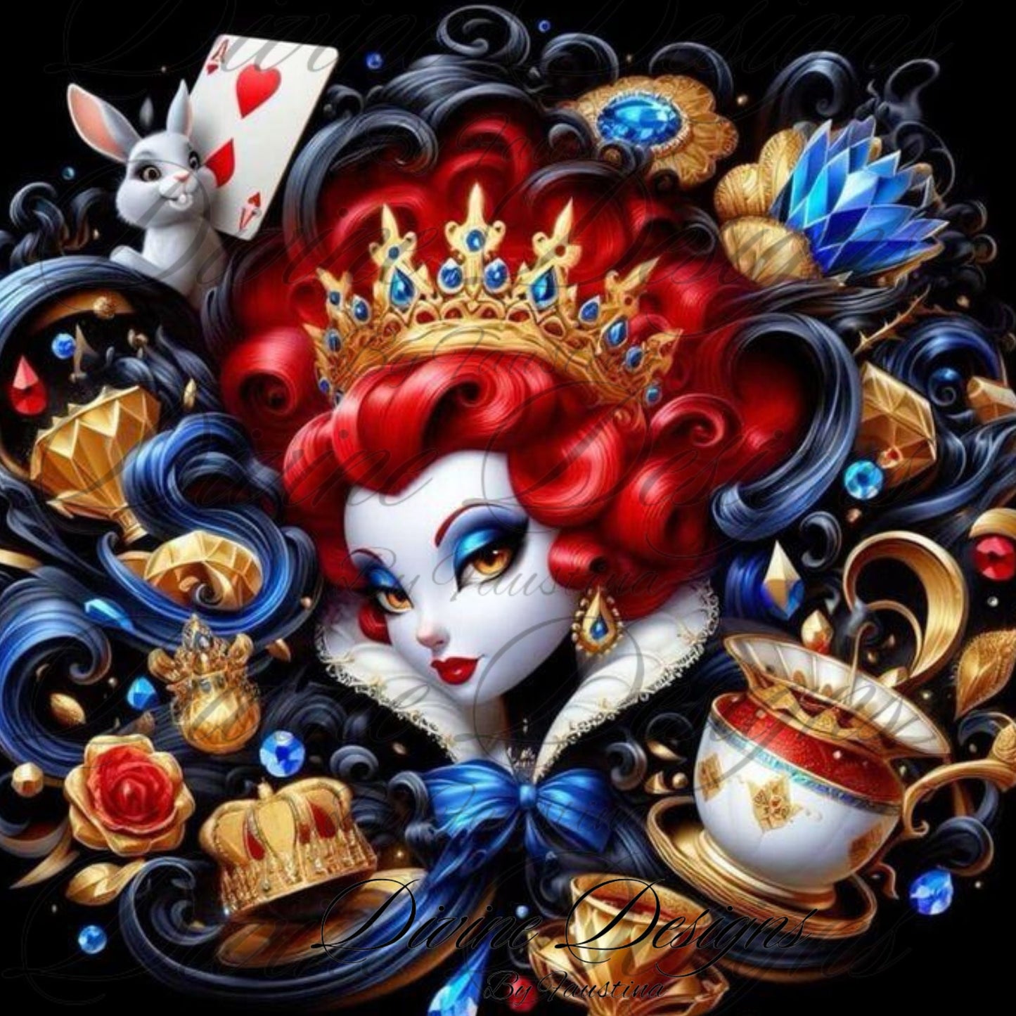 Queen of Hearts cartoon 20 oz Skinny Tumbler