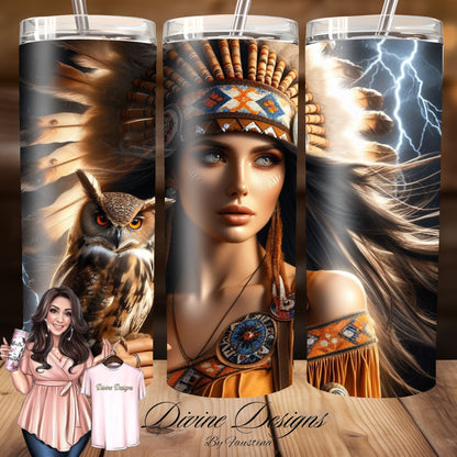 Native American Princess 20 oz Tumbler