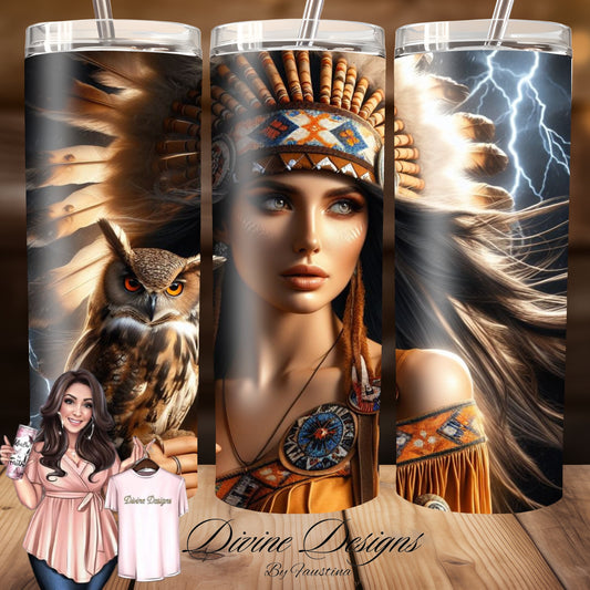 Native American Princess 20 oz Tumbler
