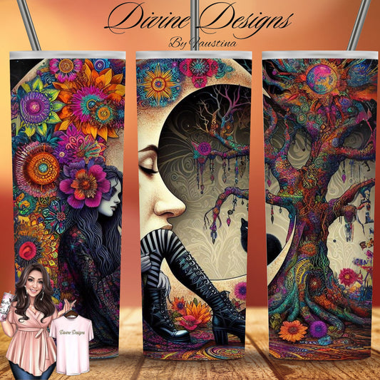 Celestial Moon Art 20 oz Skinny Tumbler