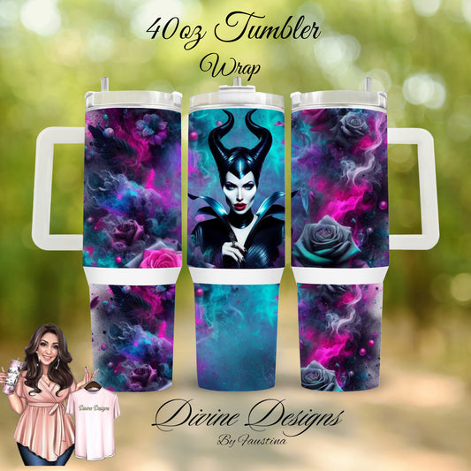 Maleficent Villain 40oz Tumbler wrap,