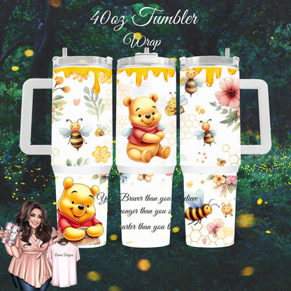 Winnie The Pooh  40oz Tumbler wrap
