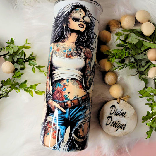 Tattoo Lady Tumbler 20oz Tumbler