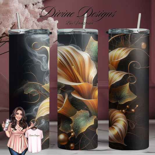Floral Lily 20 oz Skinny Tumbler