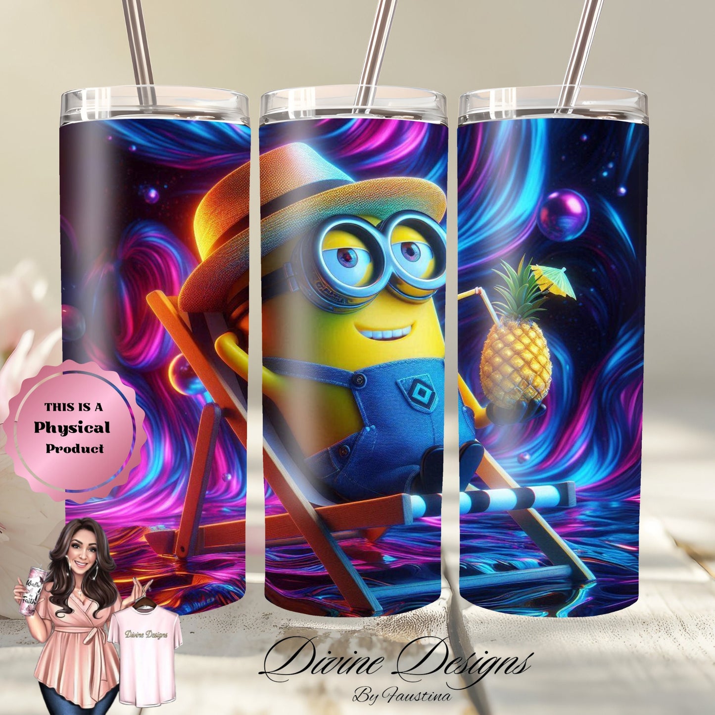 Minion on Vacation Tumbler 20oz