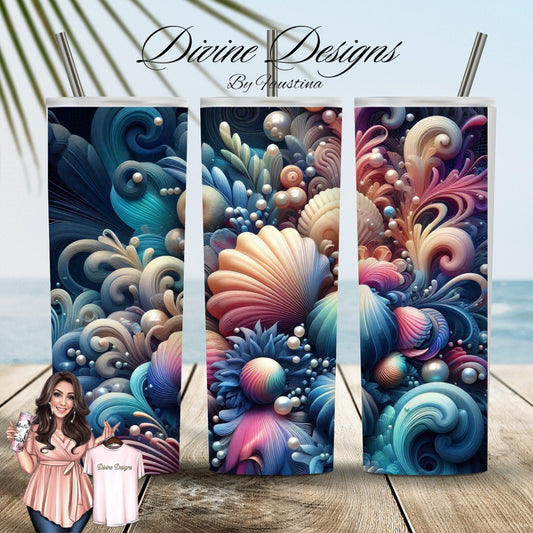 Sea Shells 20 oz Skinny Tumbler