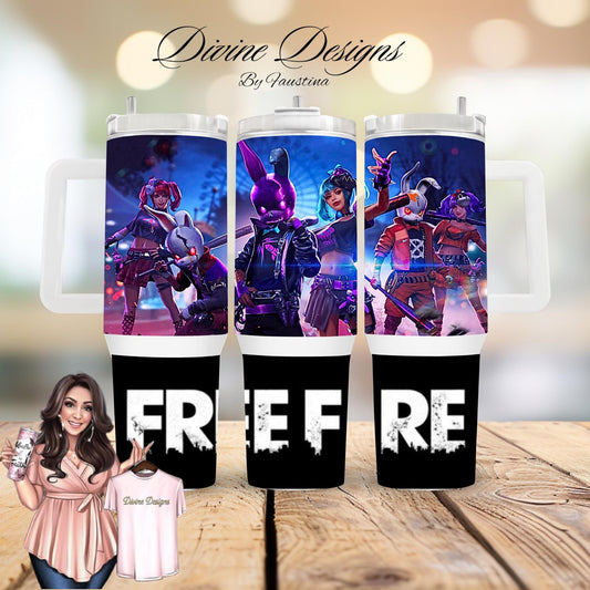 Gaming  Free Fire 40oz Tumbler wrap,