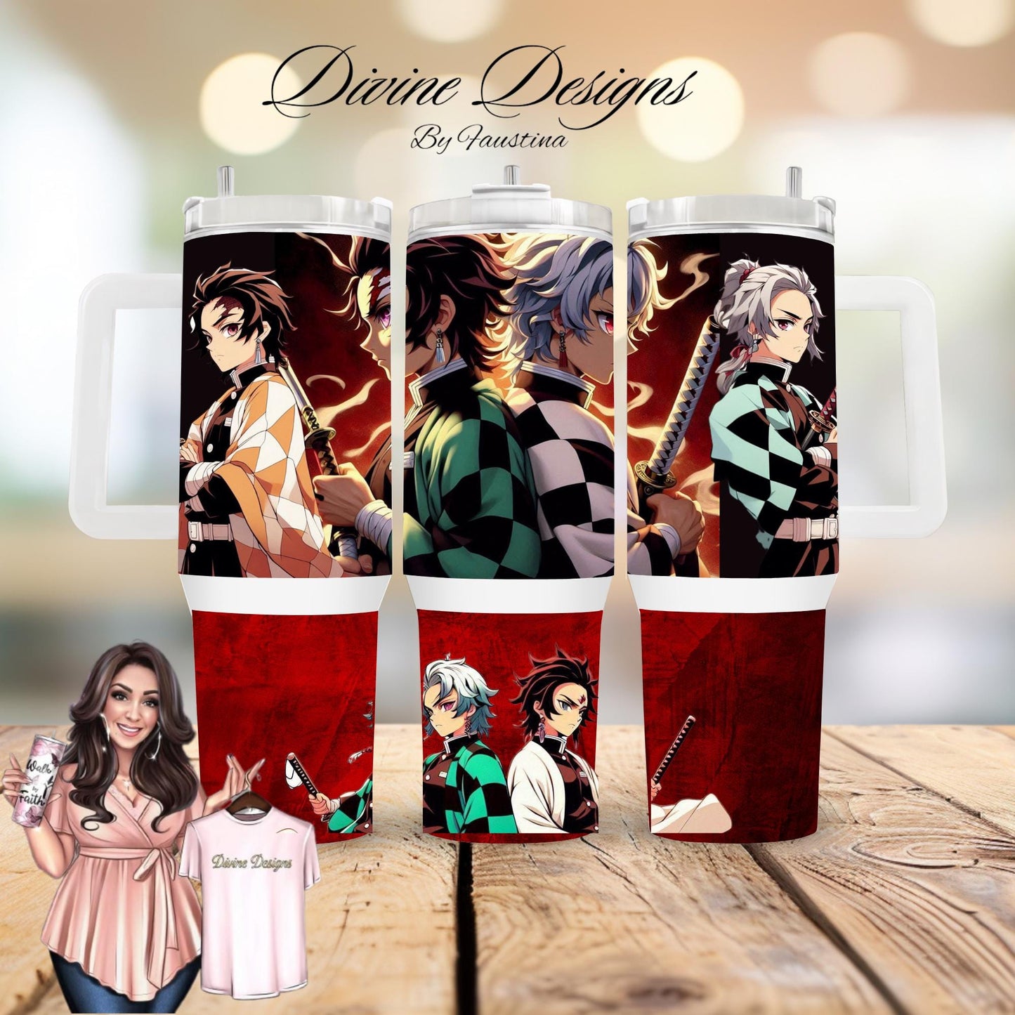 Anime Cartoon Tumbler Wrap 40oz Tumbler