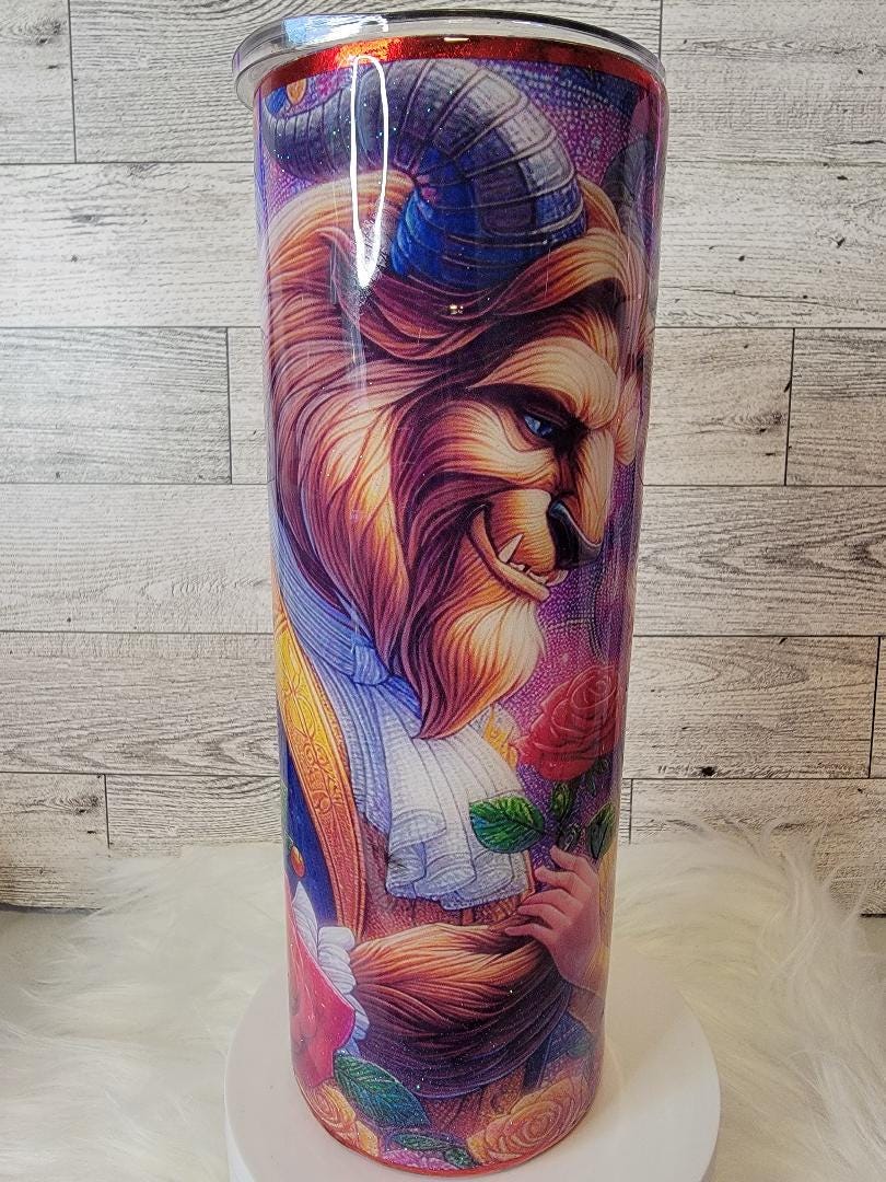 Princess Belle Stained Glass 20oz tumbler
