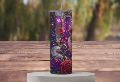 Princess Belle 20oz tumbler with lid and straw