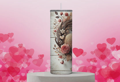 Rustic Valentines Heart 20oz Tumbler