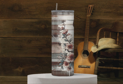Cowgirl Western tumbler 20oz with lid and straw