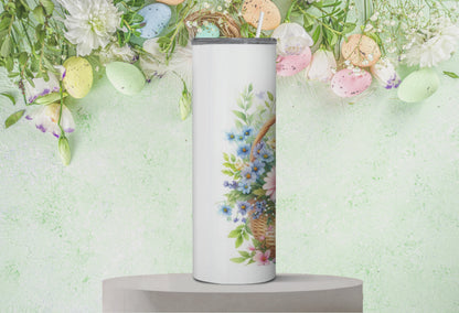 Easter Bunny Tumbler 20oz with lid and straw